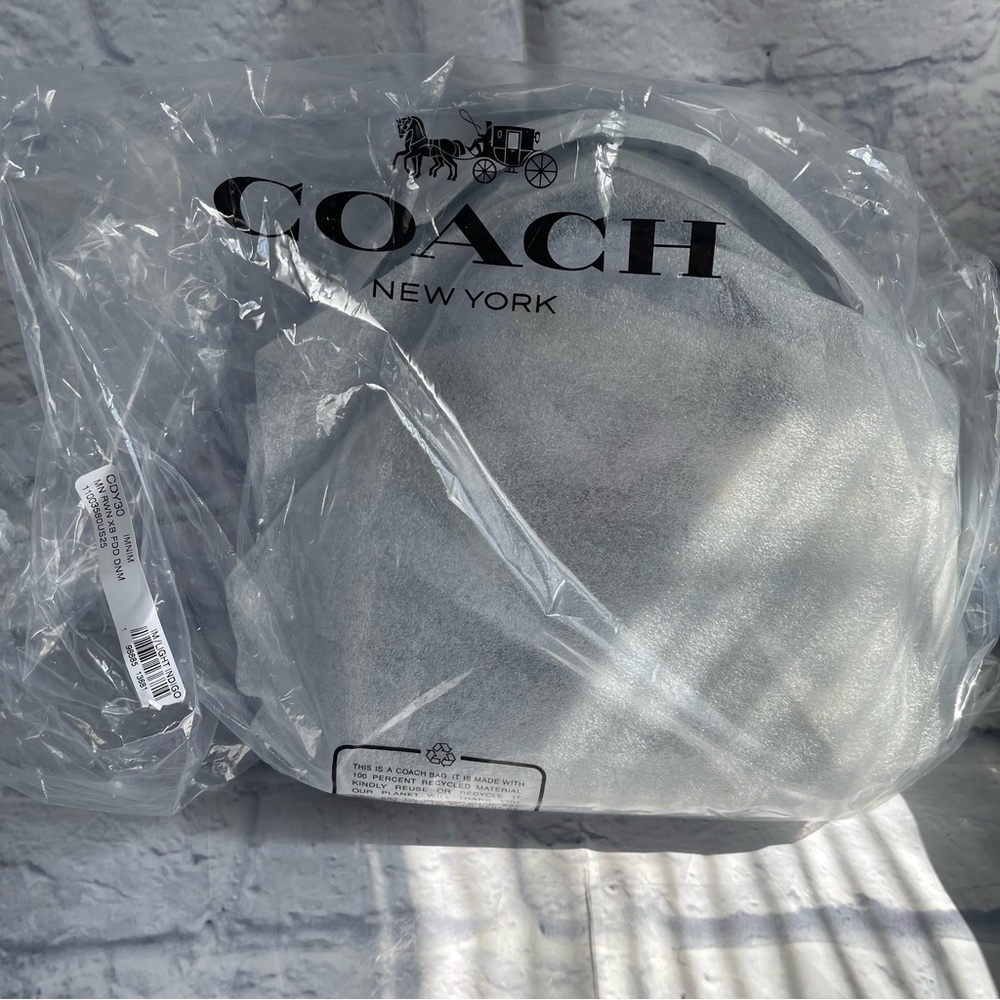 NWT Coach Mini Rowan Loved Denim Satchel Bag - Picture 6 of 9